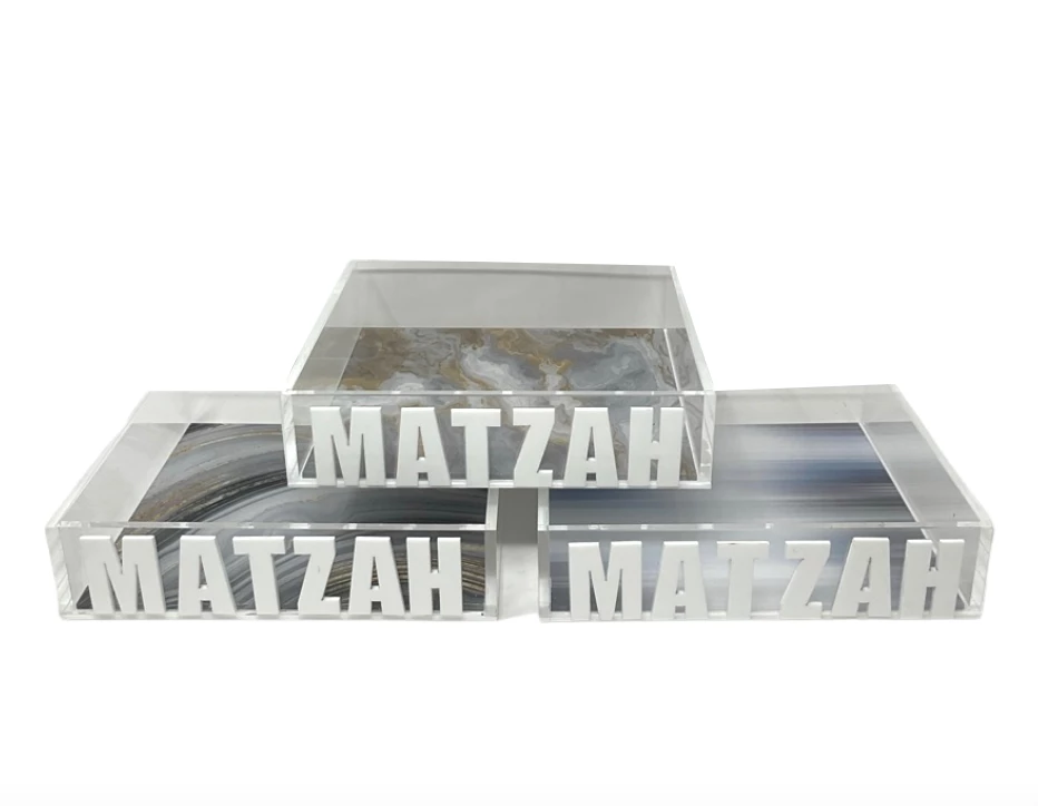 EYE CANDY SURFACE MATZAH TRAY - NEW DESIGNS! 5 EYE CANDY SURFACE MATZAH TRAY - NEW DESIGNS!