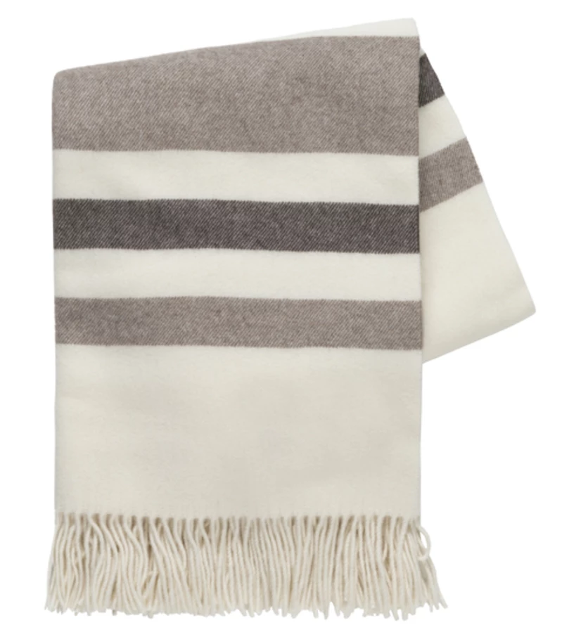 Lands Downunder THE HOME RIVERA CASHMERE THROW | BEIGE & TAUPE 1 Lands Downunder THE HOME RIVERA CASHMERE THROW | BEIGE & TAUPE