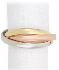 L'Objet THREE RING NAPKIN JEWELS SET OF 4