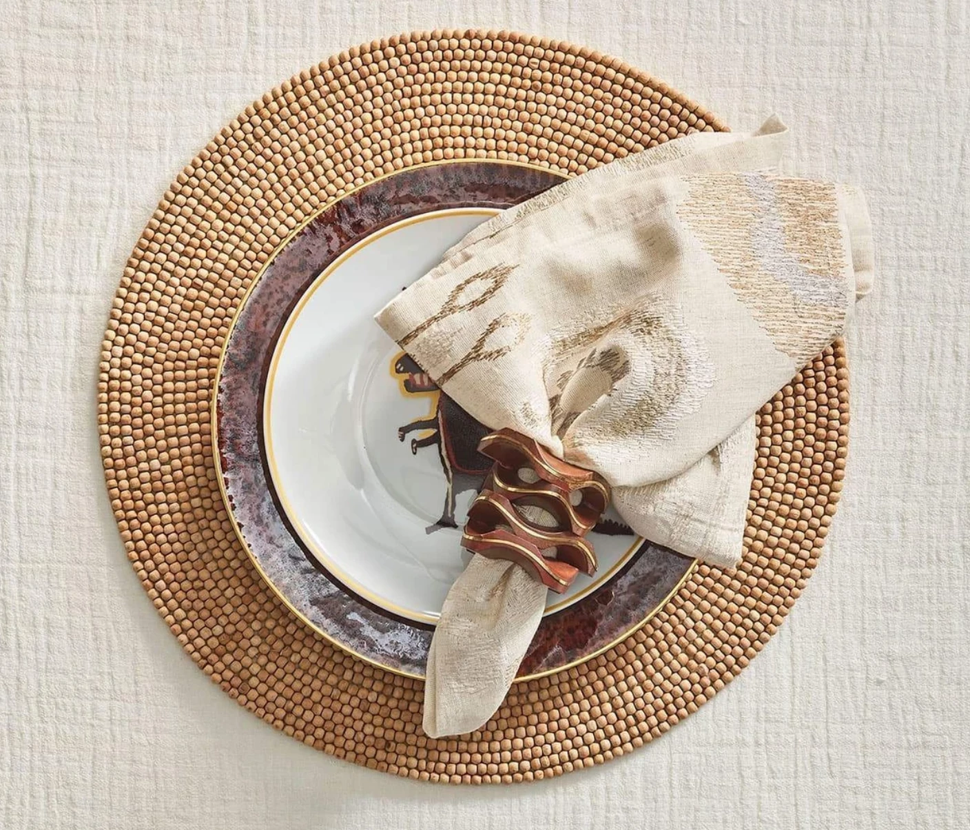 Kim Seybert THE TABLE PAVILLION NAPKIN RING SET 2 Kim Seybert THE TABLE PAVILLION NAPKIN RING SET