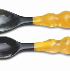 Lily Juliet MARDI GRAS RESIN SERVERS YELLOW