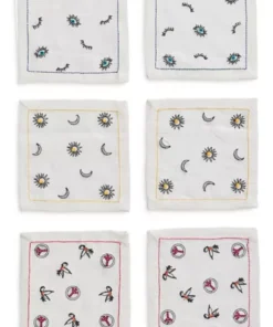 Kim Seybert BOHEMIA COCKTAIL NAPKINS | SET OF 6 TABLE LINENS