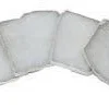 Olympus / Bartky Minerals CLOUDY QUARTZ SQUARE COASTERS WITH SILVER TRIM | SET Of 4 WINE & BAR