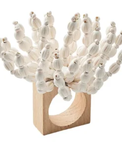 Kim Seybert REED NAPKIN RING WHITE