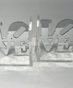 EYE CANDY LOVE BOOKENDS | SILVER MIRROR BOOKS & BOOKENDS