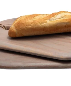 BIDK Home ACACIA WOOD CHEESEBOARD WITH LEATHER STRAP SERVING