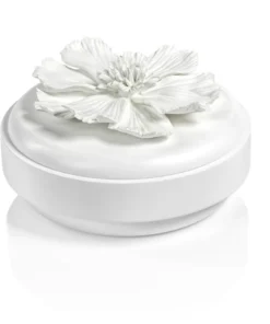 Zodax PORCELAIN BLOSSOM BOX | WHITE