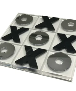 EYE CANDY ACRYLIC TIC TAC TOE SET | CHARCOAL & MIRROR
