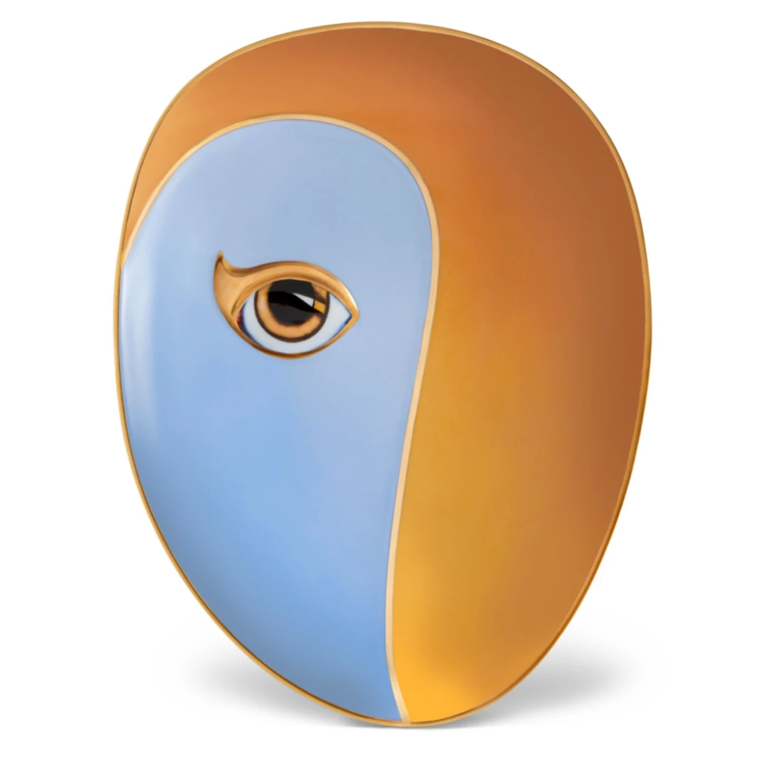 L'Objet LITO EYE OVAL TRAY | BLUE & ORANGE 1 L'Objet LITO EYE OVAL TRAY | BLUE & ORANGE