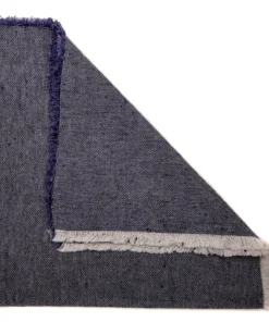 Deborah Rhodes WOVEN WASHED FRINGE NAPKIN | NAVY