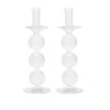 Kim Seybert IRIS CANDLEHOLDER SET CLEAR