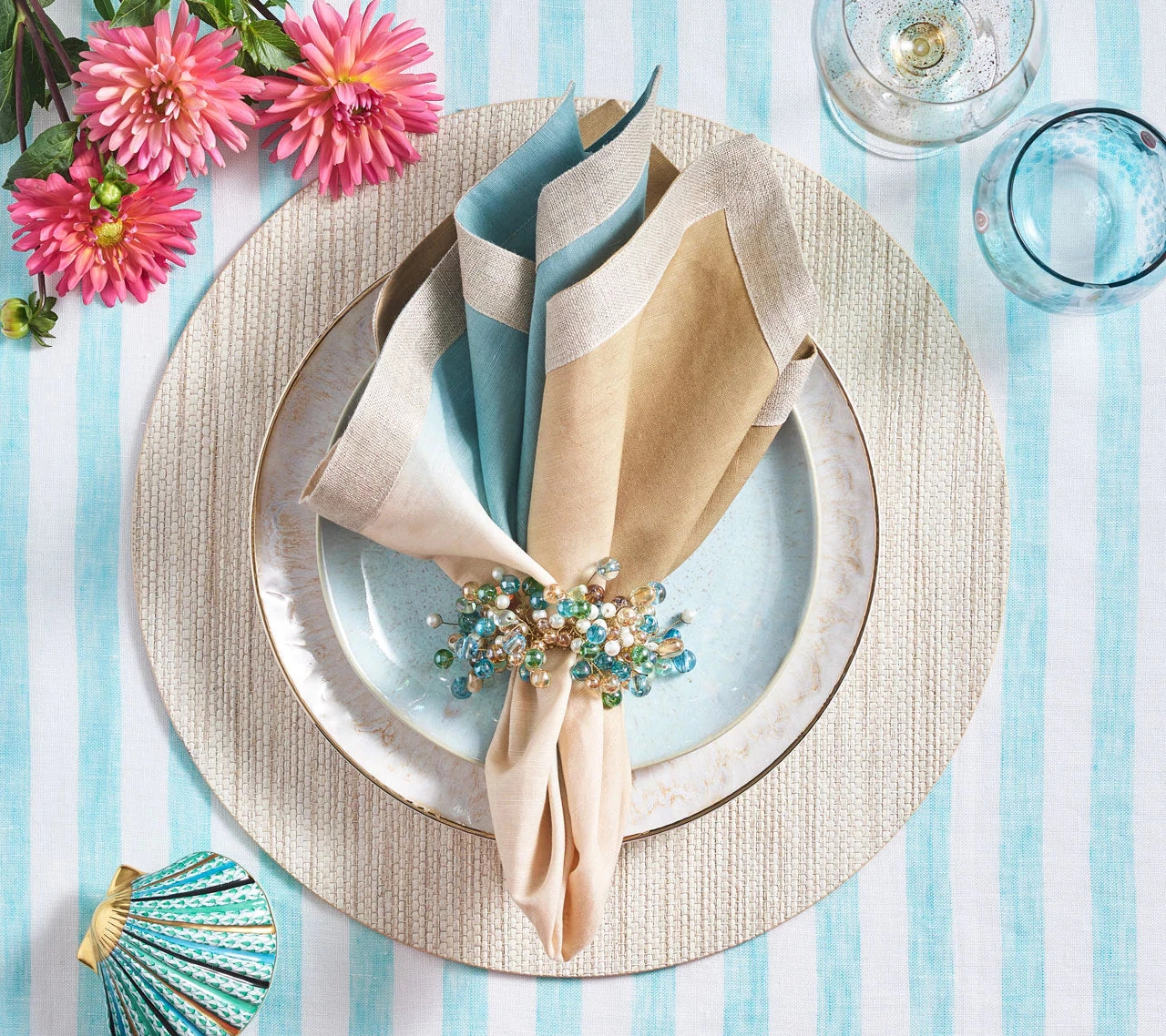 Kim Seybert SEASIDE PLACEMAT NATURAL THE TABLE 2 Kim Seybert SEASIDE PLACEMAT NATURAL THE TABLE