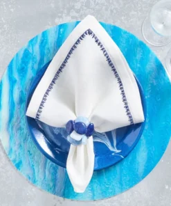 Kim Seybert MIRAGE PLACEMAT AQUA THE TABLE