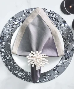 Kim Seybert REED NAPKIN RING WHITE