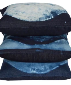 RO25 DENIM SPLIT 2 MOON PILLOW PILLOWS