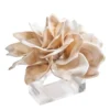 Kim Seybert DAHLIA NAPKIN RING IVORY | SET OF 4 THE TABLE