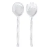 Q Squared THE SUMMER SHOP RUFFLE MELAMINE SALAD SERVERS | WHITE