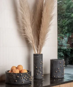 CDMX Design THE HOME CONFETTI MARBLE STUD VASES