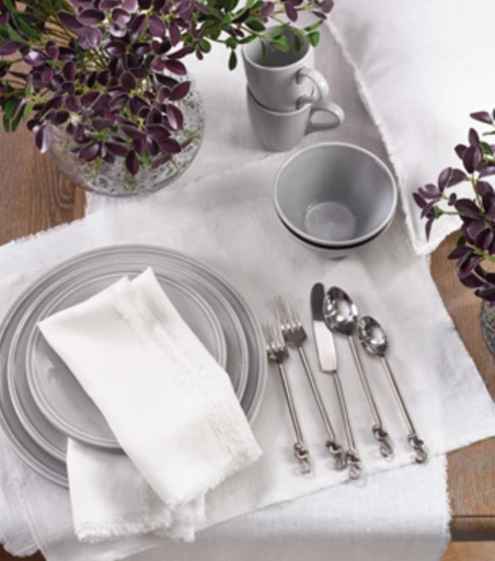 Saro Trading Company FRINGED STONE WASHED NAPKIN | IVORY 2 Saro Trading Company FRINGED STONE WASHED NAPKIN | IVORY