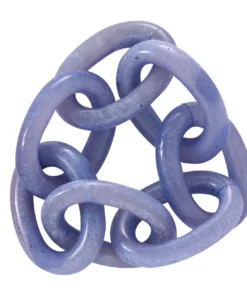 Bodrum THE TABLE CHAIN LINK NAPKIN RING PERIWINKLE | SET OF 4