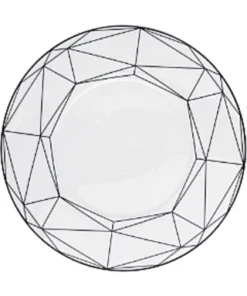 Kiyasa GEM CUT DINNERWARE | PROUNA | BLACK Or GOLD