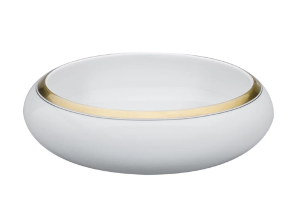 SERVING DOMO LARGE SALAD BOWL | GOLD | VISTA ALEGRE 1 SERVING DOMO LARGE SALAD BOWL | GOLD | VISTA ALEGRE