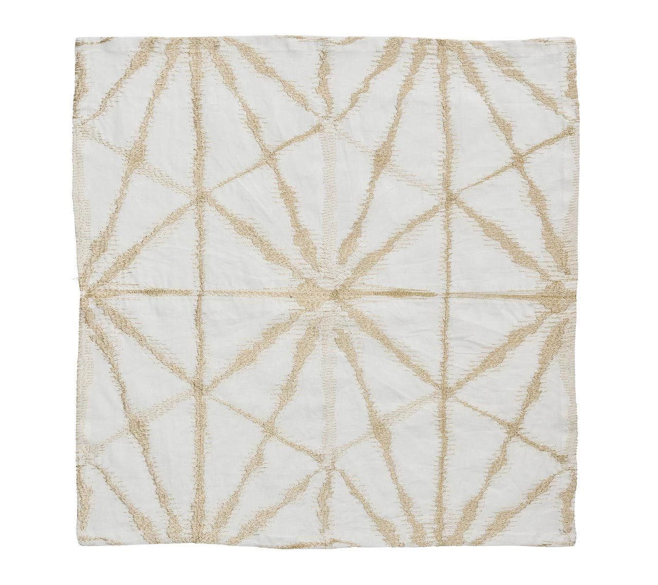 Kim Seybert LUNA NAPKIN WHITE & GOLD 3 Kim Seybert LUNA NAPKIN WHITE & GOLD