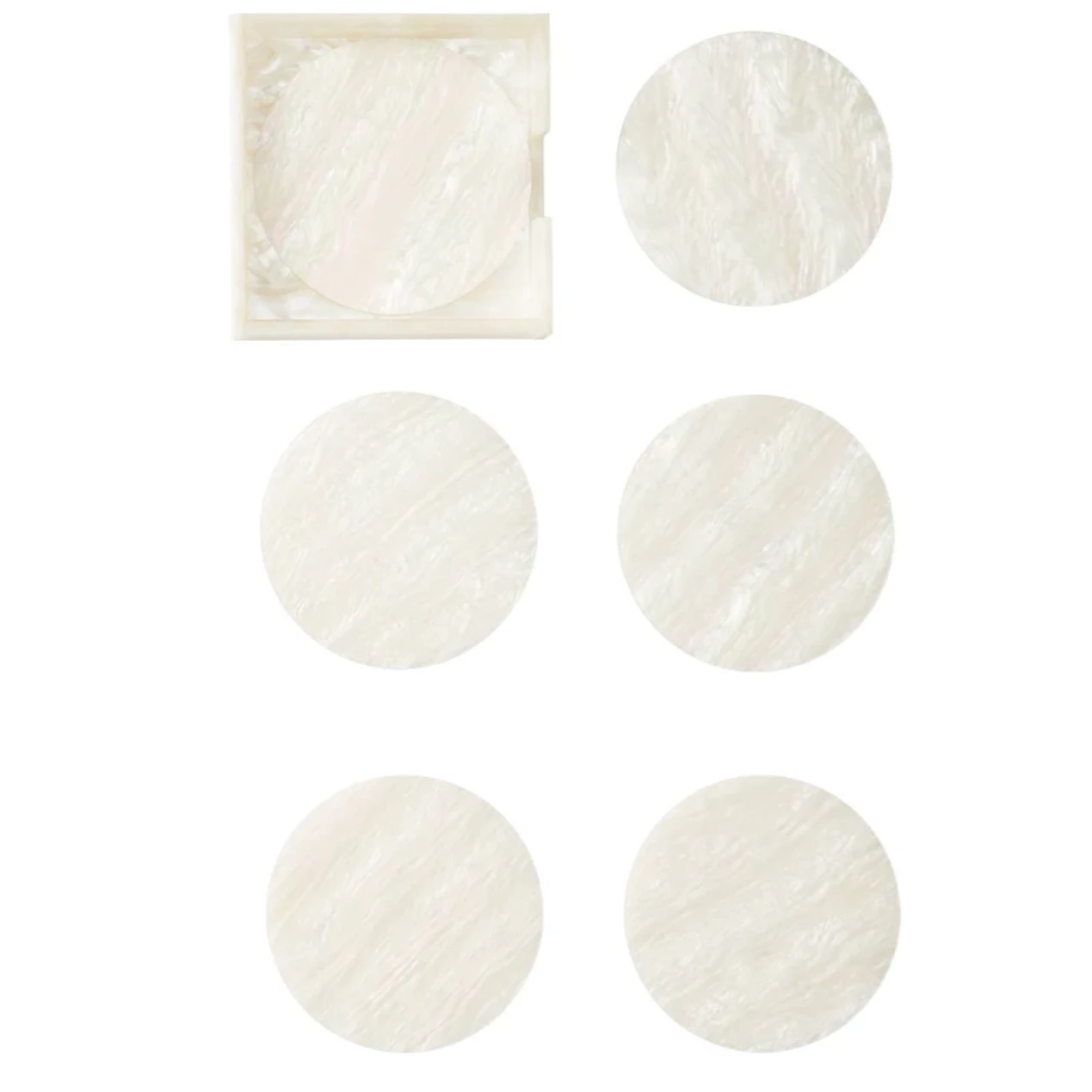 Kim Seybert MIRAGE IRIDESCENT COASTERS SET Of 6 2 Kim Seybert MIRAGE IRIDESCENT COASTERS SET Of 6