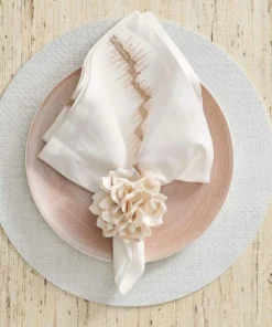 Kim Seybert DAHLIA NAPKIN RING IVORY | SET OF 4 THE TABLE 7 Kim Seybert DAHLIA NAPKIN RING IVORY | SET OF 4 THE TABLE