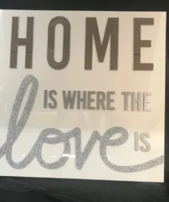 EYE CANDY HOME IS WHERE THE LOVE IS ART | WHITE & MIRROR | 24x24 WALL DECOR
