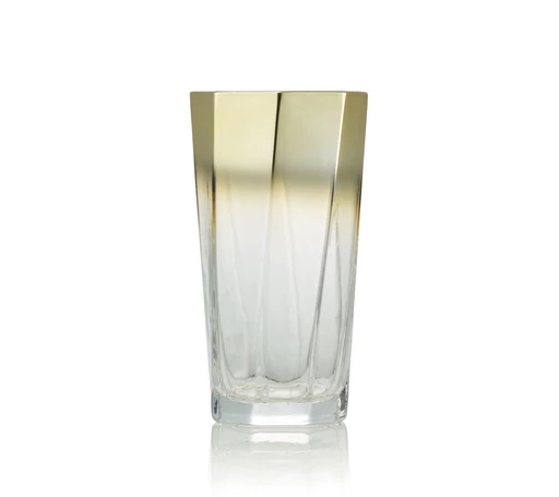 Kim Seybert DRINKWARE HELIX GOLD GLASSWARE 4 Kim Seybert DRINKWARE HELIX GOLD GLASSWARE