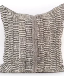 Treko PILLOWS MAKUN STRIPES PILLOW WHITE & GREY | 26x26