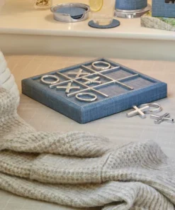 MARIPOSA HEATHER BLUE TIC TAC TOE SET