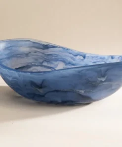 CDMX Design ALMOND RESIN BOWL AZUL