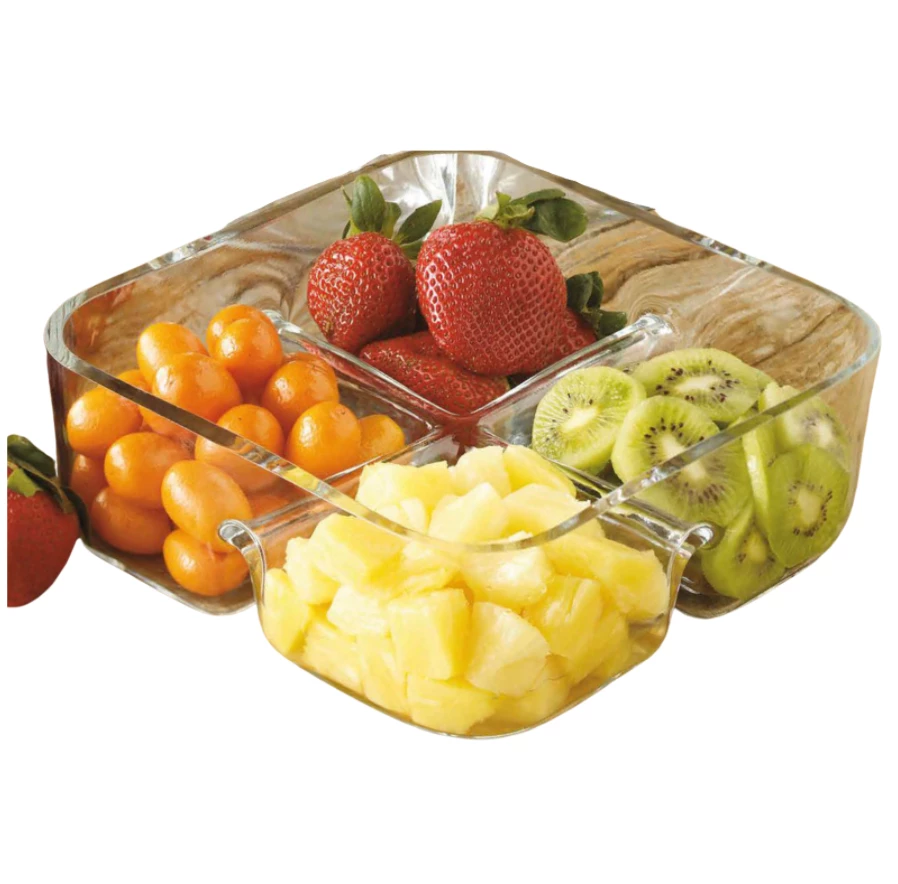 Majestic Gifts/Barski RELISH FOUR PART DISH SERVING 3 Majestic Gifts/Barski RELISH FOUR PART DISH SERVING