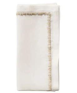 Kim Seybert FILAMENT NAPKIN WHITE & GOLD