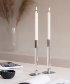 Orrefors Kosta Boda CANDLELIGHT LUMIERE CANDLESTICK SET | ORREFORS