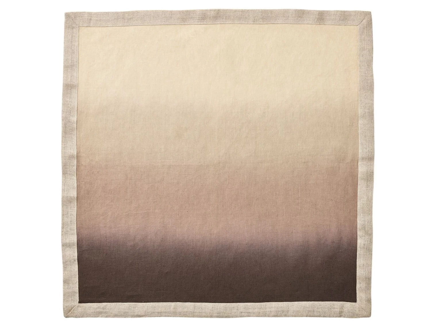 Kim Seybert DIP DYE NAPKIN TAUPE & BARK 1 Kim Seybert DIP DYE NAPKIN TAUPE & BARK