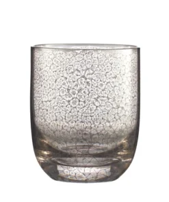 Kim Seybert CRACKLE PLATINUM GLASSWARE | SET OF 4 DRINKWARE