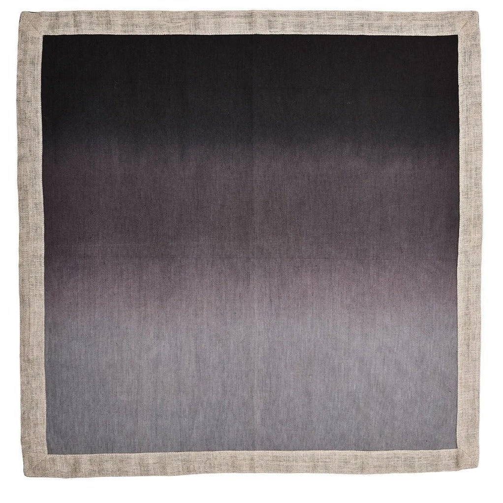 Kim Seybert THE TABLE DIP DYE NAPKIN GREY & BLACK 1 Kim Seybert THE TABLE DIP DYE NAPKIN GREY & BLACK