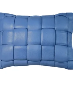 Koff WOVEN LEATHER PILLOW | DENIM | MINI