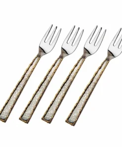 Godinger (GOD) GOLDEN FROST DESSERT FORK SET SERVING