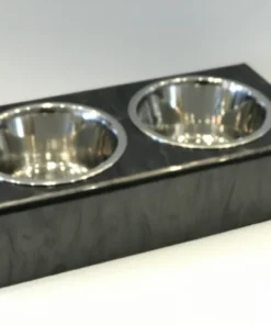 EYE CANDY DOG BOWL | WHITE MARBLE