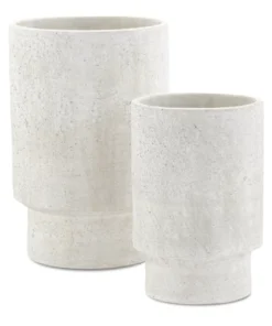 Currey & Company THE HOME TUMBURA IVORY ASH VASES