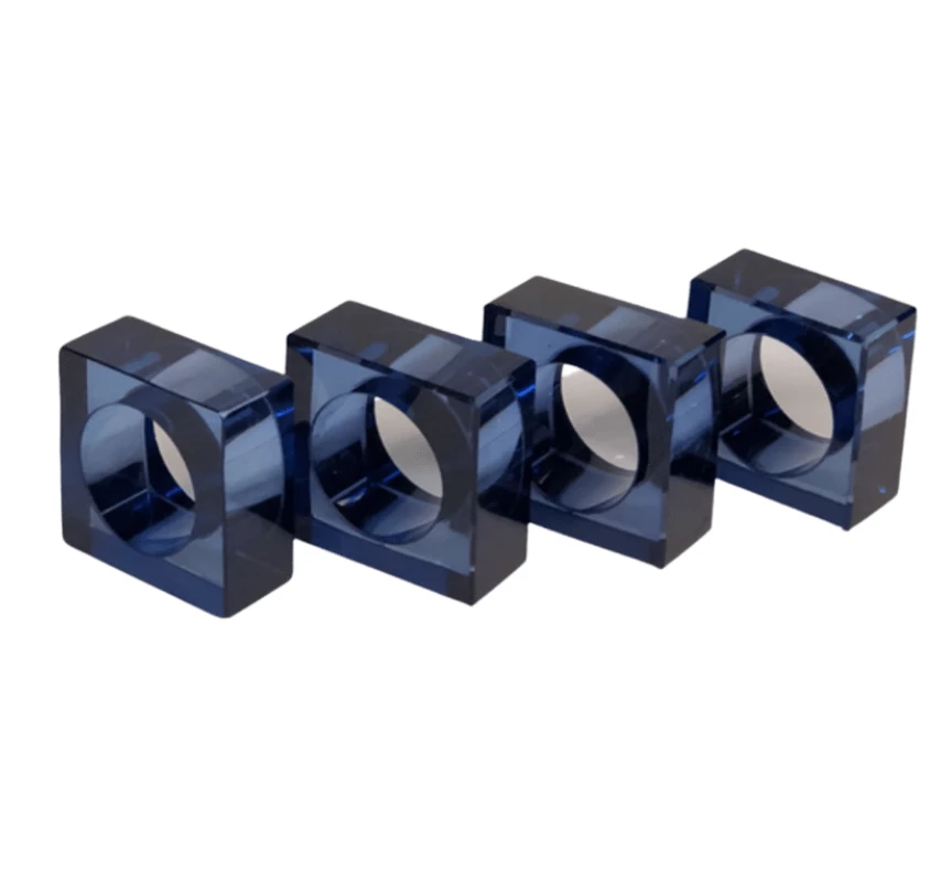 Julian Mejia CUBE ACRYLIC NAPKIN RING | BLUE 2 Julian Mejia CUBE ACRYLIC NAPKIN RING | BLUE