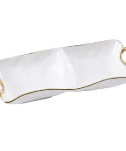 Pampa Bay GOLDEN HANDLE 2 SECTION BOWL SERVING