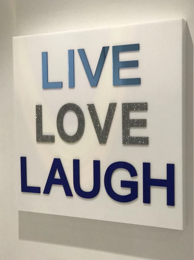 EYE CANDY WALL DECOR LIVE LOVE LAUGH ACRYLIC ART | BOLD LETTERS | 24"x 24" 1 EYE CANDY WALL DECOR LIVE LOVE LAUGH ACRYLIC ART | BOLD LETTERS | 24"x 24"