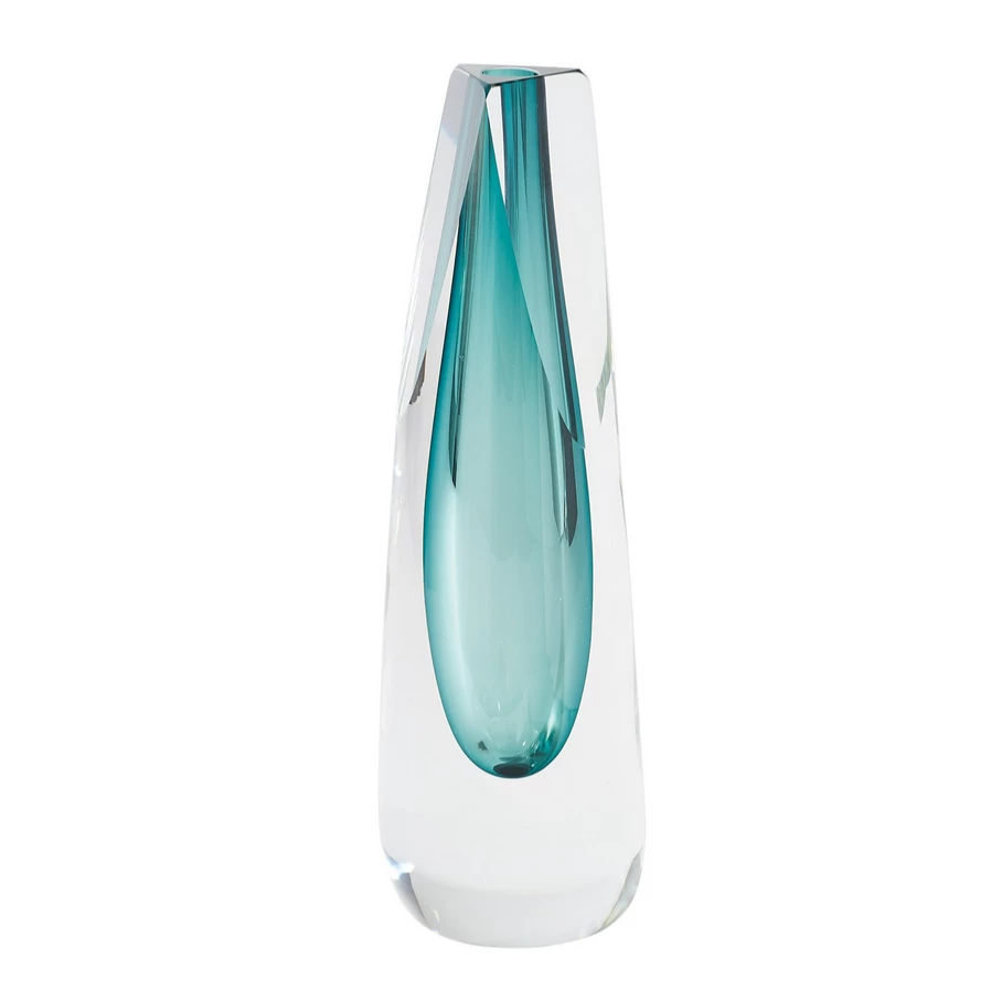 Global Views THE HOME TRIANGLE CUT VASE AZURE 2 Global Views THE HOME TRIANGLE CUT VASE AZURE