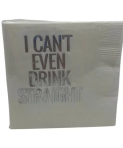 Print Appeal WINE & BAR COCKTAIL NAPKIN PACK | CAN'T DRINK STRAIGHT