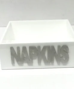 EYE CANDY ACRYLIC NAPKIN HOLDER | LUNCHEON SIZE | SILVER MARBLE EYE CANDY ACRYLIC By CH